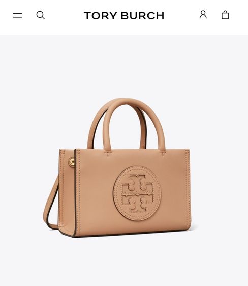 หญิง น้ำตาล หนังแท้ TORY BURCH MINI ELLA BIO TOTE