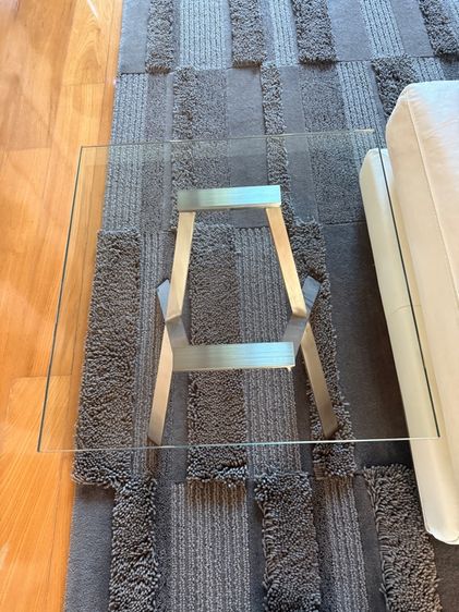 โต๊ะข้างกระจกใส ขาสแตนเลส รูปที่ 3