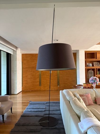 โคมไฟโค้งขนาดใหญ่ สีดำ รูปที่ 2