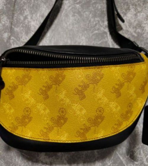 ไม่ระบุ หนังแท้ กระเป๋าคาดอก coach mini bag  แท้ 
