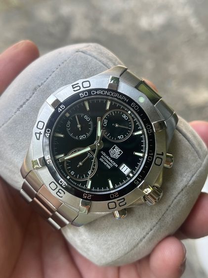 Tag Heuer Aquaracer Black Dial Chronograph Mens Watch CAF2110 รูปที่ 3
