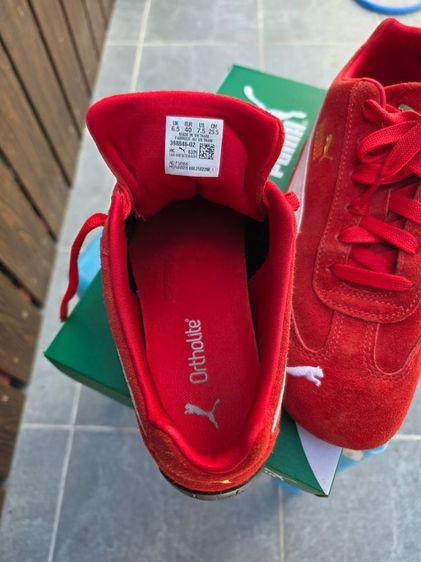 รองเท้าสนีกเกอร์ยอดนิยมจากแบรนด์ puma รุ่นฮิตมหาชน speed cat สีแดง ไซส์ uk6.5 สภาพใหม่กริบ ใช้น้อยมาก เจ้าของขายเอง  รูปที่ 6