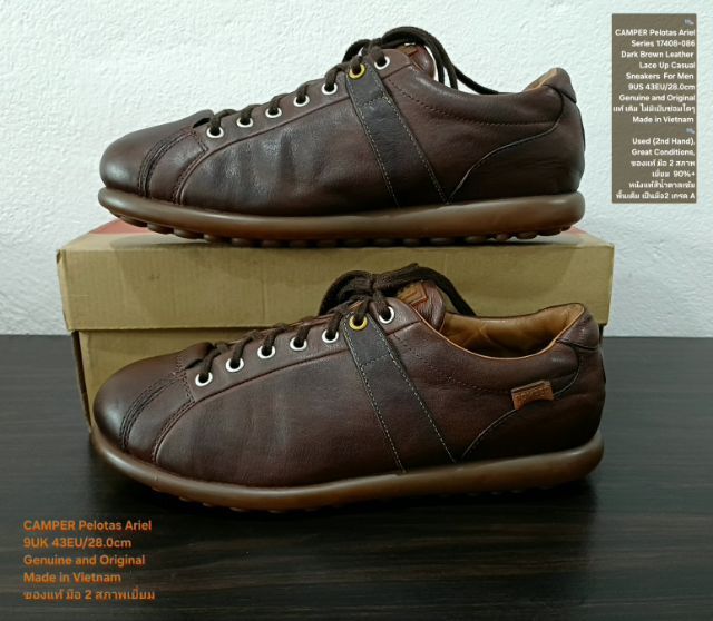 CAMPER Pelotas Ariel, Men's 43EU(28.0cm) Original ของแท้ มือ 2 สภาพเยี่ยม, รองเท้า CAMPER หนังแท้ พื้นเต็ม Soft และเชือกแท้ งดงามมาก รูปที่ 16