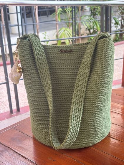 กระเป๋าถักเชือกฟอก แฮนเมด รูปที่ 3