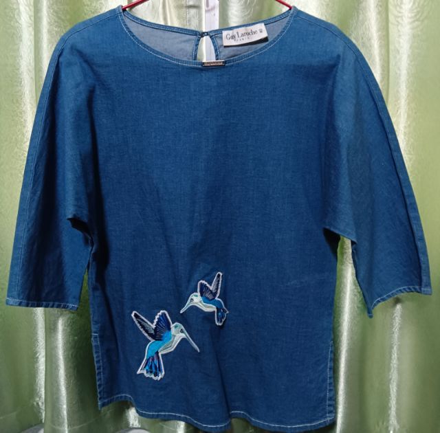 เสื้อ Guy Laroche แขน3ส่วน เบอร์ 40 ลายนก