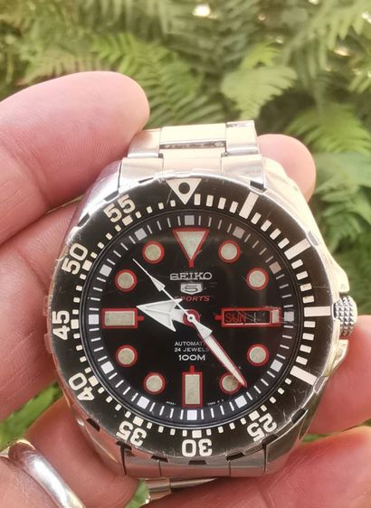 Vtg.Seiko Sports 4R36 Auto Japan Men's Decura แด็กคูรา แห้ง แห้ง  ใช้มือเดียวออกห้าง  หน้าปัดตัวเรือนมีรอยใช้งาน ผ่านสมรภูมิ คลาสสิค ตัวสะสม รูปที่ 2