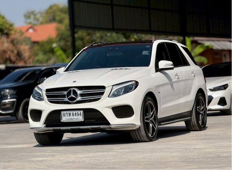 Mercedes-Benz GLE-Class 2017 GLE500 Utility-car ปลั๊กอินไฮบริด (PHEV) ไม่ติดแก๊ส เกียร์อัตโนมัติ ขาว รูปที่ 3
