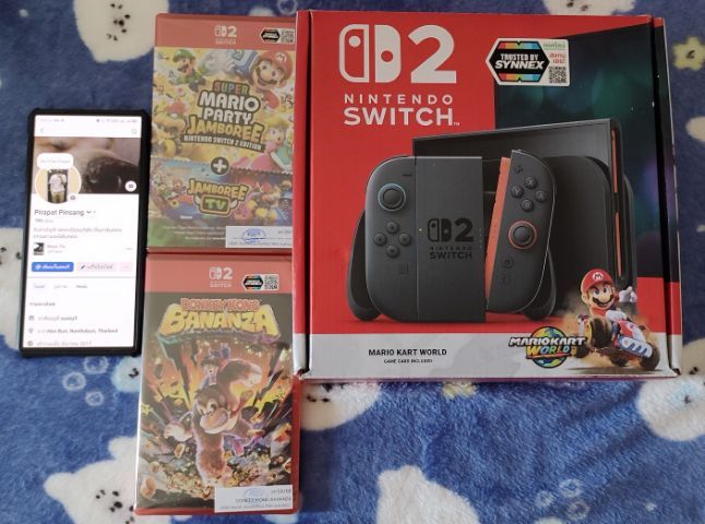 Nintendo Switch 2 ประกันศูนย์ไทย 18เดือน สินค้ามือหนึ่ง พร้อมแผ่นเกม 3 เกมส์ ใหม่ยังไม่แกะซีล