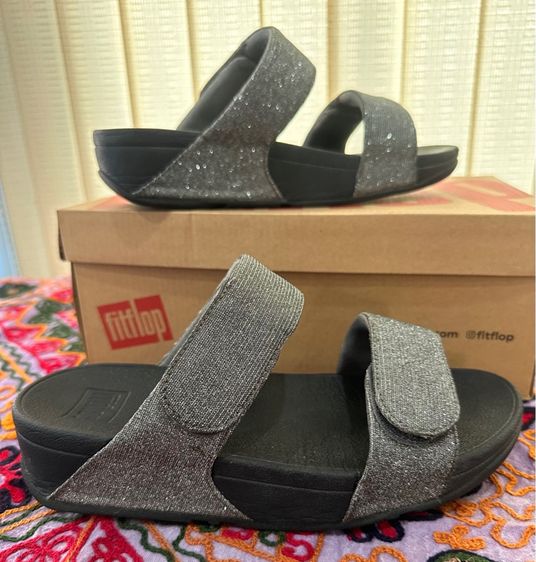 Fitflop รองเท้าแบบสวมสีดำ รูปที่ 6