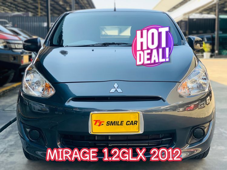 Mitsubishi Mirage 2012 1.2 GLX Sedan เบนซิน ไม่ติดแก๊ส เกียร์อัตโนมัติ เทา