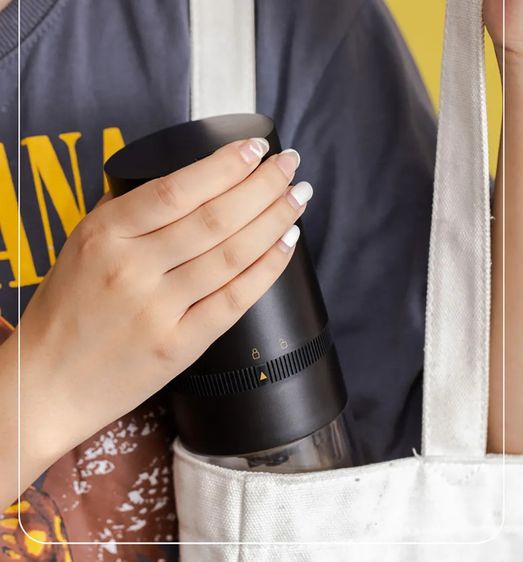 Coffee Grinder, Electric Waterproof Adjustable Thickness- Portable Coffee Maker Mixer รูปที่ 3