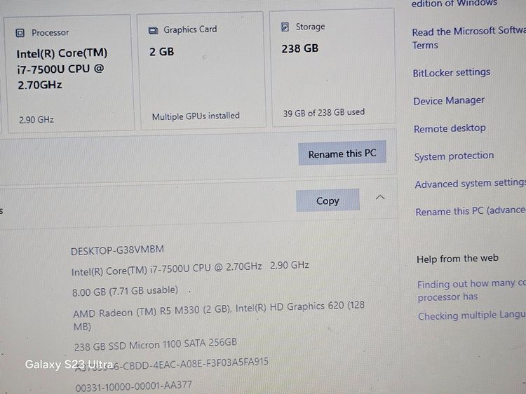 โน็ตบุ๊ค DELL i7 การ์ดจอแยก มีการ์ดจอสองตัว สภาพใหม่ไร้รอยขีดข่วน เครื่องบางสวย แรม 8Gb ฮาร์ดดิส SSD 256Gb จอLed 15นิ้ว Blacklite ไม่แพง     รูปที่ 15