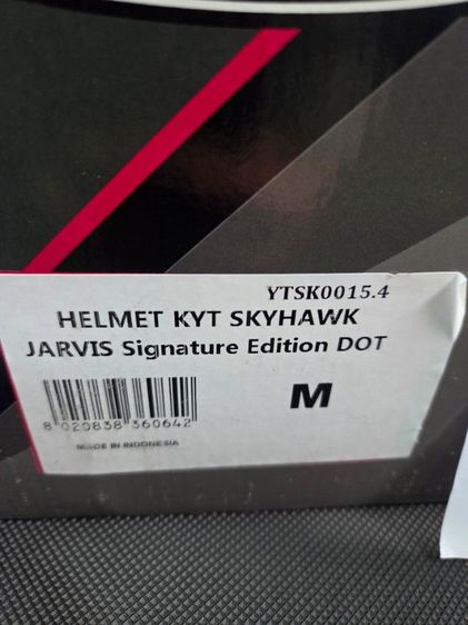 Vาย หมวกกันน๊อค  ทรงวิบาก มือ1  KYT Skyhawk  Jarvis Signature Edition  ไซส์ M  ครับ   น้ำหนักประมาณ 1100 ± 50 กรัม  รูปที่ 2