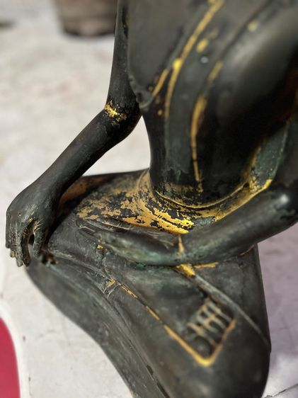 พระบูชาอู่ทองเนื้อสำริดเก่า รูปที่ 3