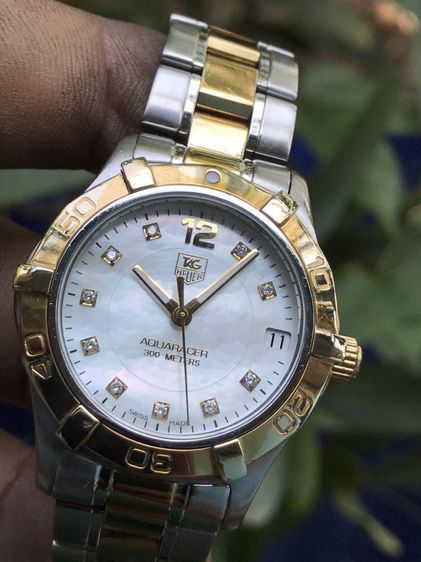 TAG Heuer Aquaracer Quartz 2k. Diamond White Pearl Dial (BOY SIZE)🇨🇭🇨🇭 รูปที่ 4