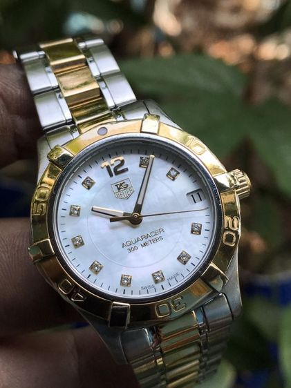 TAG Heuer Aquaracer Quartz 2k. Diamond White Pearl Dial (BOY SIZE)🇨🇭🇨🇭 รูปที่ 2