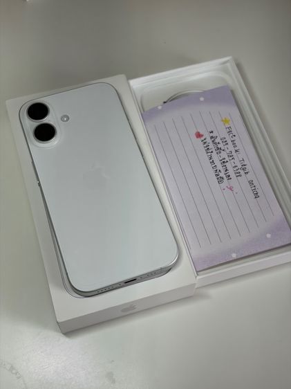 iPhone 16 256GB สีขาว สภาพสวย แบต 100
