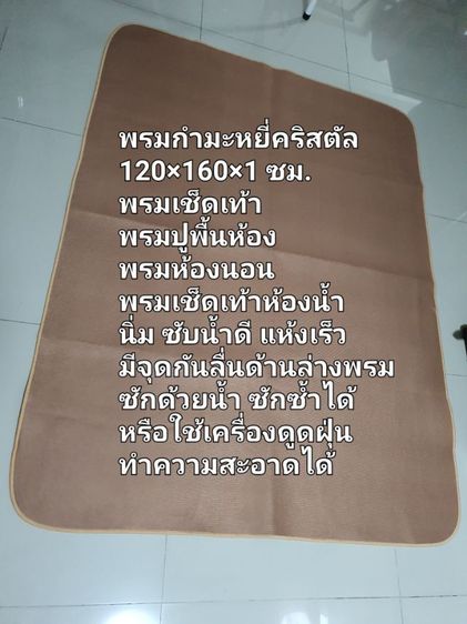 พรมกำมะหยี่คริสตัล 120×160×1ซม.พรมเช็ดเท้า พรมปูพื้น พรมห้องนอน พรมเช็ดเท้าห้องน้ำ นิ่ม ซับน้ำดี แห้งเร็ว มีจุดกันลื่นด้านล่าง ซักได้ รูปที่ 2