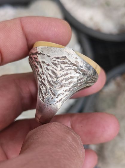 แหวนเงินแท้ วัสดุธรรมขาติแท้ งานเก่าสั่งทำ​ สวยมาหนึ่งเดียว​ ราคาแบ่งปันครับ รูปที่ 5