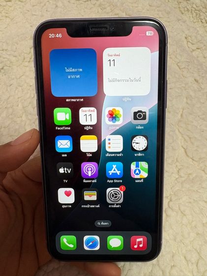 64 GB iPhone 11 64gb สีม่วง มือสอง