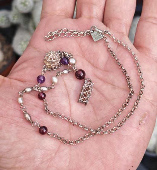 สร้อยคอและจี้ ชุดสร้อยคอพร้อมจี้เงินแท้ Michel Klein​ งานแบรนด์แบ่งปันถูกๆครับ