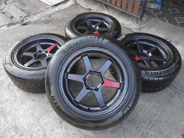 แม็ก te37 สีเทากันกว้าง 9.5 ทั้ง 4 วง