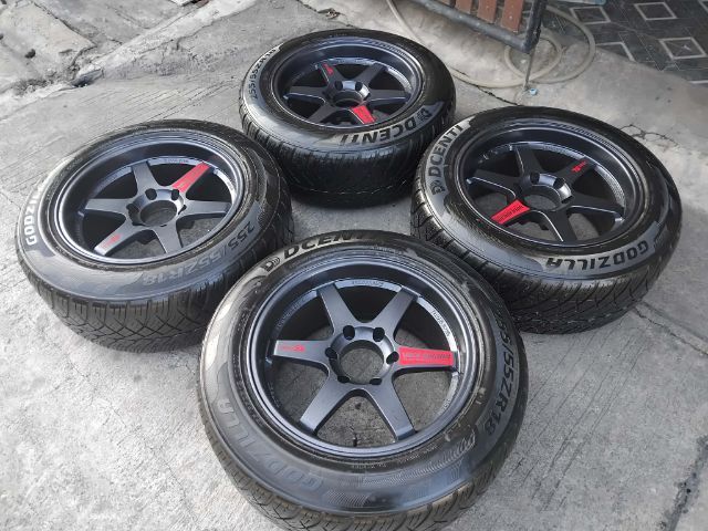 แม็ก te37 สีเทากันกว้าง 9.5 ทั้ง 4 วง รูปที่ 4