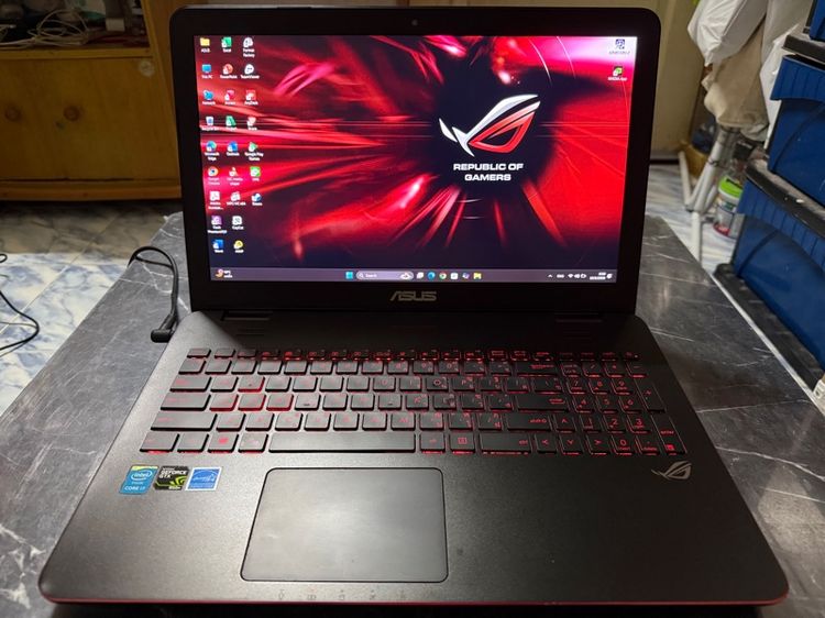 Republic Of Gamers (ROG Gaming) ไม่ใช่ 8 กิกะไบต์ วินโดว์ อื่นๆ ขาย Note Book ASUS G551JK-CN250H I7-4710HQ Ram 8gb GTX 850M 4 GB GDDR3 256gb SSD SATA สภาพสวยๆ เลยครับผม