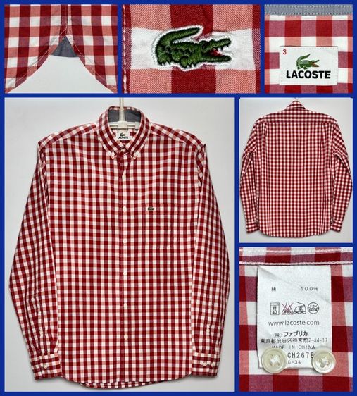 ⚠️รุ่นใหม่‼️เสื้อเชิ้ต LACOSTE ของแท้ แบบและทรงสวย