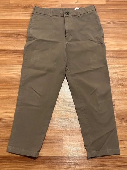 กางเกงขาเต่อสีน้ำตาลอ่อน แบรนด์ Uniqlo size S