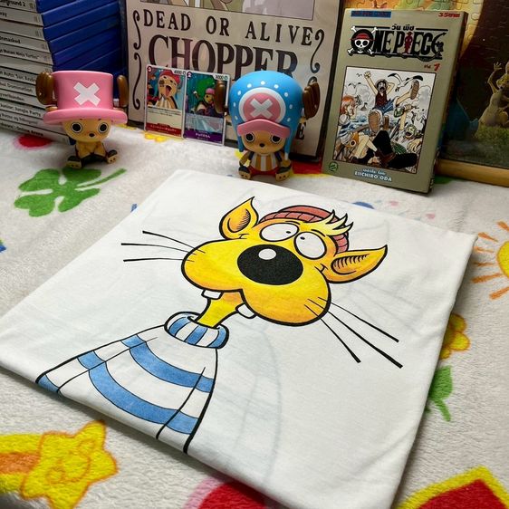 อื่นๆ เสื้อทีเชิ้ต XL ขาว แขนสั้น เสื้อการ์ตูนวินเทจ