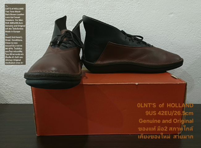LNT'S of HOLLAND, Men's 42EU(26.5cm) Original ของแท้ มือ 2 สภาพใกล้เคียงของใหม่, รองเท้า Loints of Holland หนังแท้ พื้นเต็ม ไม่มีตำหนิใดๆ รูปที่ 9
