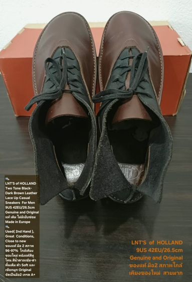 LNT'S of HOLLAND, Men's 42EU(26.5cm) Original ของแท้ มือ 2 สภาพใกล้เคียงของใหม่, รองเท้า Loints of Holland หนังแท้ พื้นเต็ม ไม่มีตำหนิใดๆ รูปที่ 13