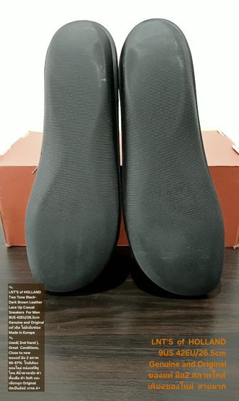 LNT'S of HOLLAND, Men's 42EU(26.5cm) Original ของแท้ มือ 2 สภาพใกล้เคียงของใหม่, รองเท้า Loints of Holland หนังแท้ พื้นเต็ม ไม่มีตำหนิใดๆ รูปที่ 10