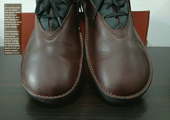 LNT'S of HOLLAND, Men's 42EU(26.5cm) Original ของแท้ มือ 2 สภาพใกล้เคียงของใหม่, รองเท้า Loints of Holland หนังแท้ พื้นเต็ม ไม่มีตำหนิใดๆ รูปที่ 7