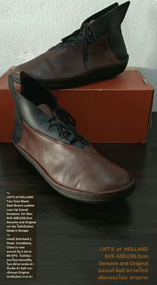 LNT'S of HOLLAND, Men's 42EU(26.5cm) Original ของแท้ มือ 2 สภาพใกล้เคียงของใหม่, รองเท้า Loints of Holland หนังแท้ พื้นเต็ม ไม่มีตำหนิใดๆ รูปที่ 3