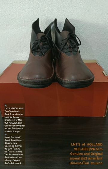 LNT'S of HOLLAND, Men's 42EU(26.5cm) Original ของแท้ มือ 2 สภาพใกล้เคียงของใหม่, รองเท้า Loints of Holland หนังแท้ พื้นเต็ม ไม่มีตำหนิใดๆ รูปที่ 6