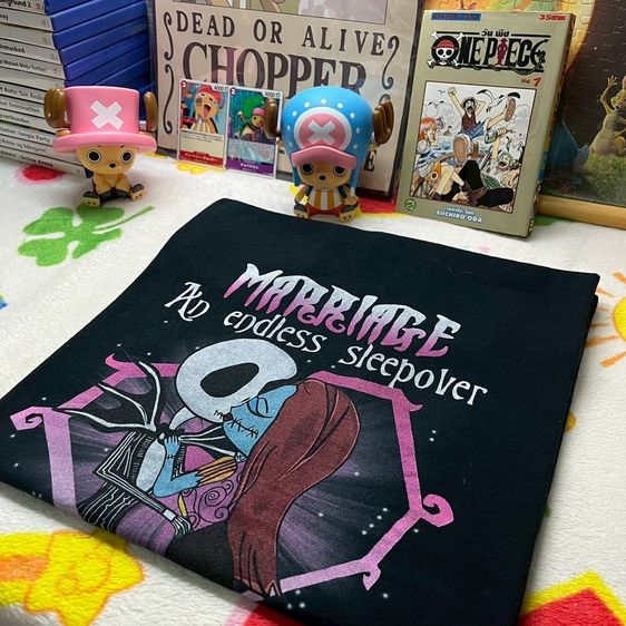 อื่นๆ เสื้อทีเชิ้ต XXL ดำ แขนสั้น เสื้อการ์ตูนวินเทจThe Nightmare