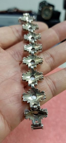 สร้อยข้อมือเงินแท้ประดับมุก รูปที่ 4