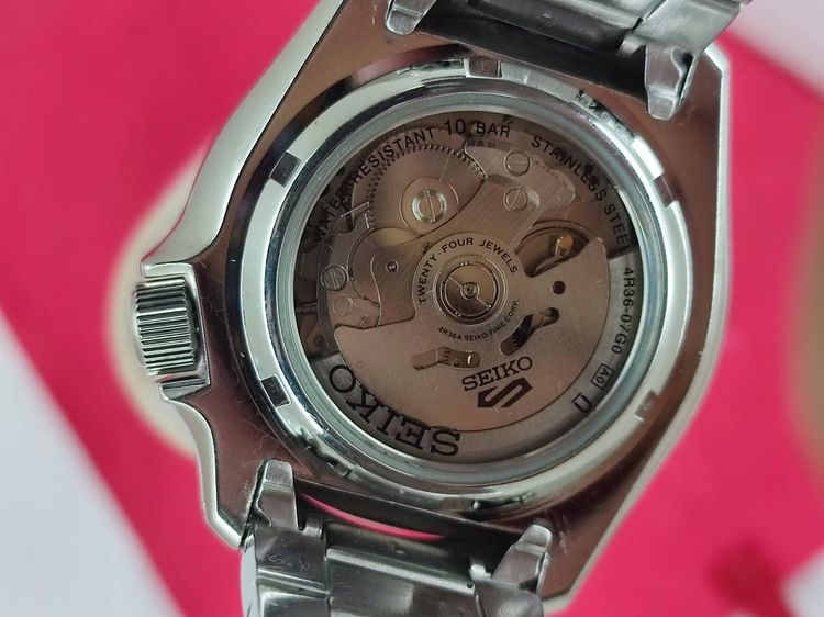 SEIKO NEW 5 SPORT  รุ่น SRPD61K1 น้องHluk เขียวเหนี่ยวทรัพย์ รูปที่ 4