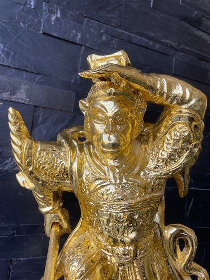 อากงเห้งเจีย ไต้เสี่ยฮุกโจ้ว เนื้อไม้เก่าปิดทอง รูปที่ 12