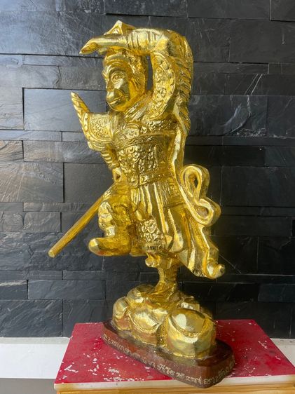 อากงเห้งเจีย ไต้เสี่ยฮุกโจ้ว เนื้อไม้เก่าปิดทอง รูปที่ 6