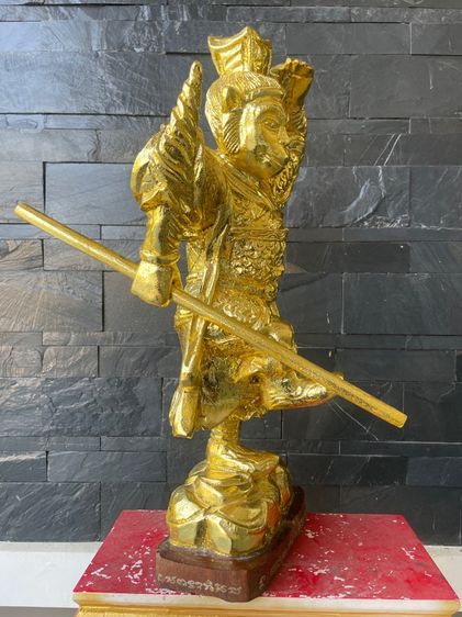 อากงเห้งเจีย ไต้เสี่ยฮุกโจ้ว เนื้อไม้เก่าปิดทอง รูปที่ 9