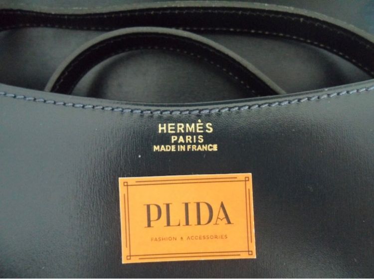HERMES Navy Handbag 2Way Shoulder  รูปที่ 7