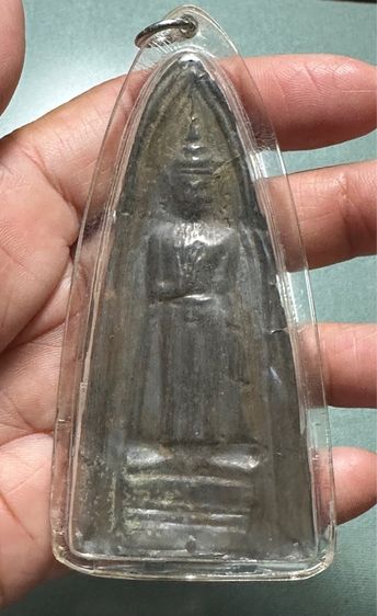 พระร่วงยืนสุโขทัยบุเงิน ศิลปะช่างหลวง เลี่ยมกันน้ำเก่าเดิม