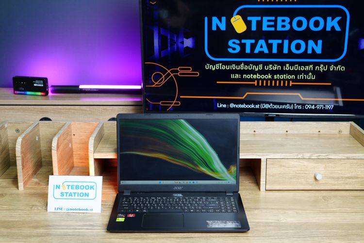 Acer Aspire 3 Ryzen5-3500U Ram8 SSD512 จอ15.6 FHD สเปคใช้งานเอกสารใช้งานทั่วไป พร้อมใช้งาน ขายเพียง 5,500.- รูปที่ 2