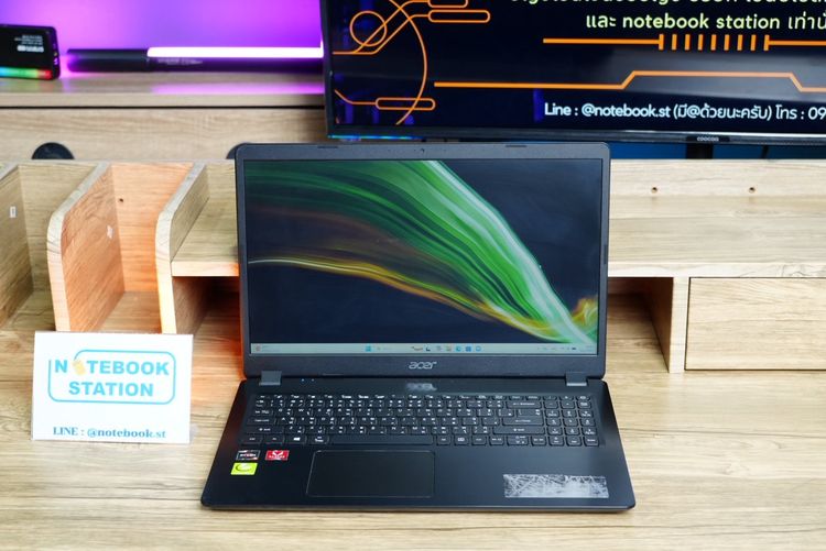 Aspire series วินโดว์ 8 กิกะไบต์ ไม่ใช่ Acer Aspire 3 Ryzen5-3500U Ram8 SSD512 จอ15.6 FHD สเปคใช้งานเอกสารใช้งานทั่วไป พร้อมใช้งาน ขายเพียง 5,500.-