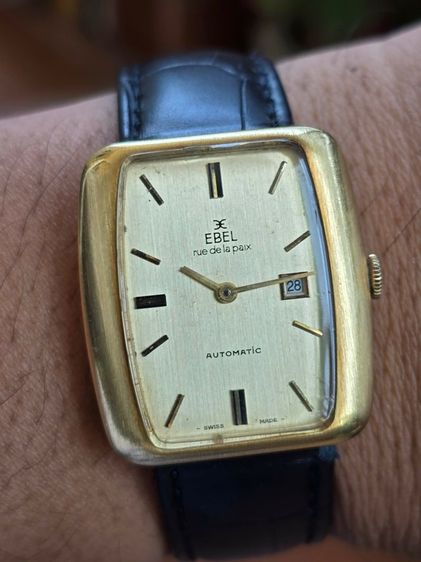 Vintage EBEL rue de la paix Tank 18k Solid Gold มีวันที่ ทรงTankใหญ่ ตัวเรือนทองคำแท้ 18k  รูปที่ 7
