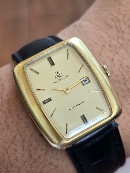 Vintage EBEL rue de la paix Tank 18k Solid Gold มีวันที่ ทรงTankใหญ่ ตัวเรือนทองคำแท้ 18k  รูปที่ 6