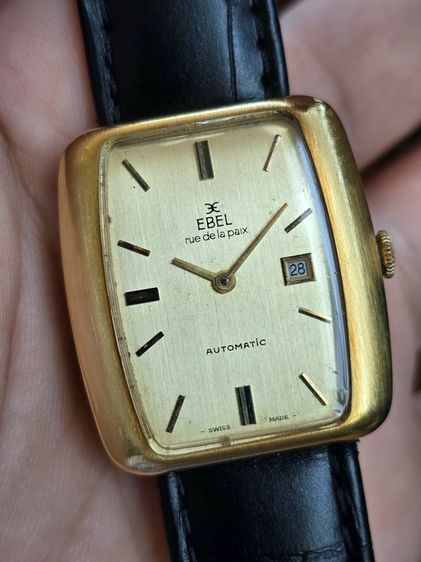 Vintage EBEL rue de la paix Tank 18k Solid Gold มีวันที่ ทรงTankใหญ่ ตัวเรือนทองคำแท้ 18k  รูปที่ 2